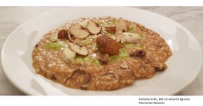 Carnaroli Reis von Riserva San Massimo für ein cremiges Steinpilzrisotto.
