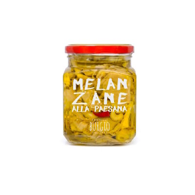 Auberginen, Melanzane, nach Bauernart, für Bruschette, als Antipasto. Mit Kraeutern und Gewuerzen, ohne Konservierungsstoffe, vegan, glutenfrei.